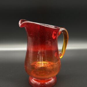 Dzbanek szklany czerwono-pomarańczowy