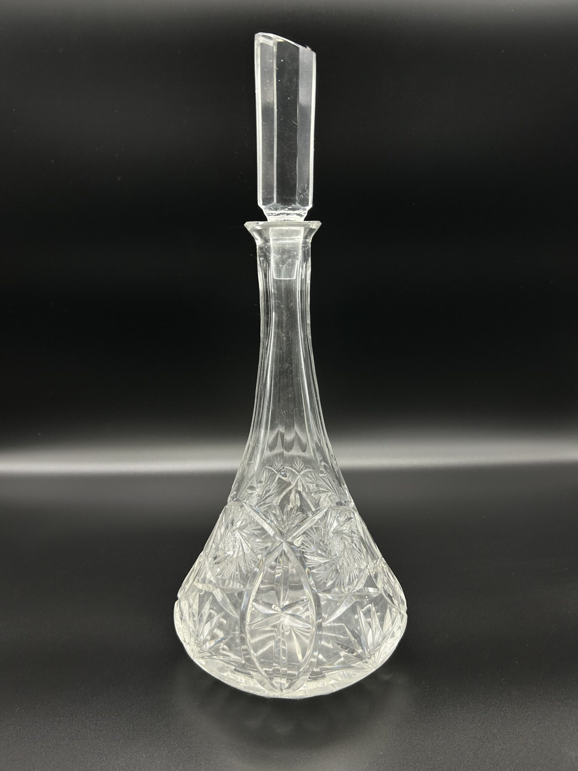 Karafka kryształowa z korkiem - obrazek 2