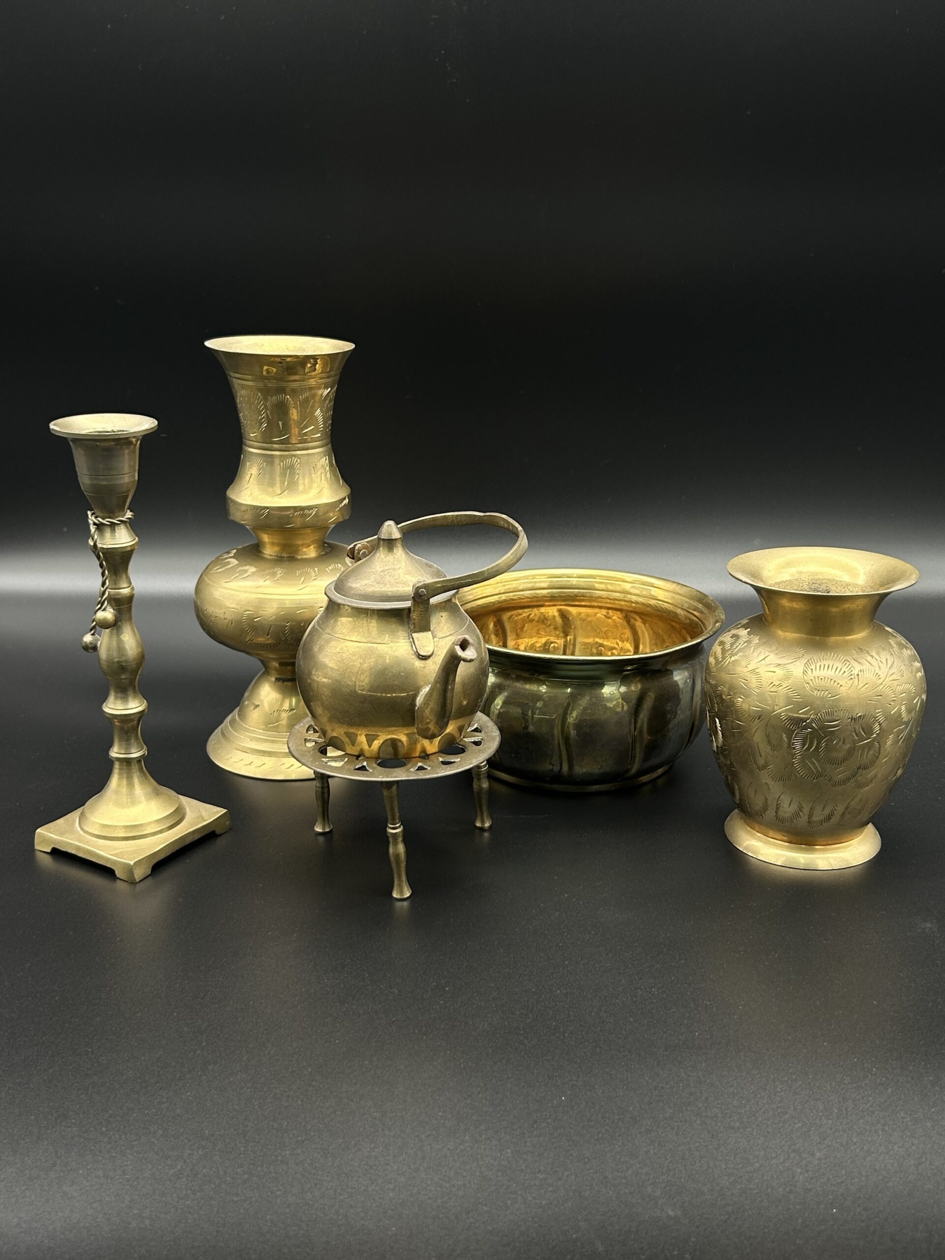 Zestaw dekoracyjny mosiężny (5 elementów)