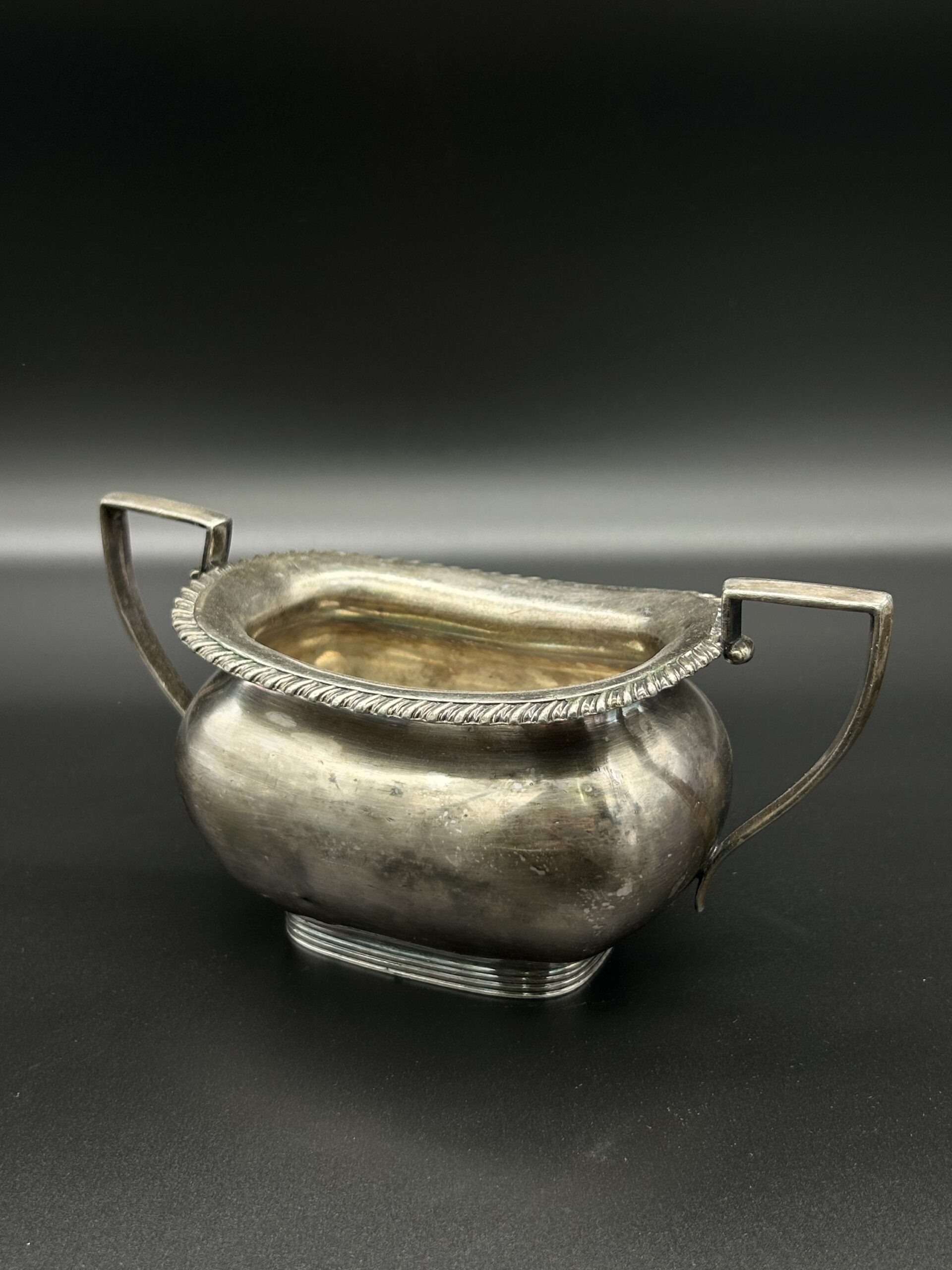 Cukiernica srebrzona z uchwytami