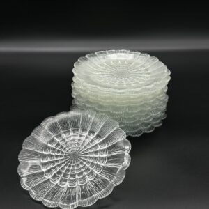 Zestaw 12 szklanych talerzyków