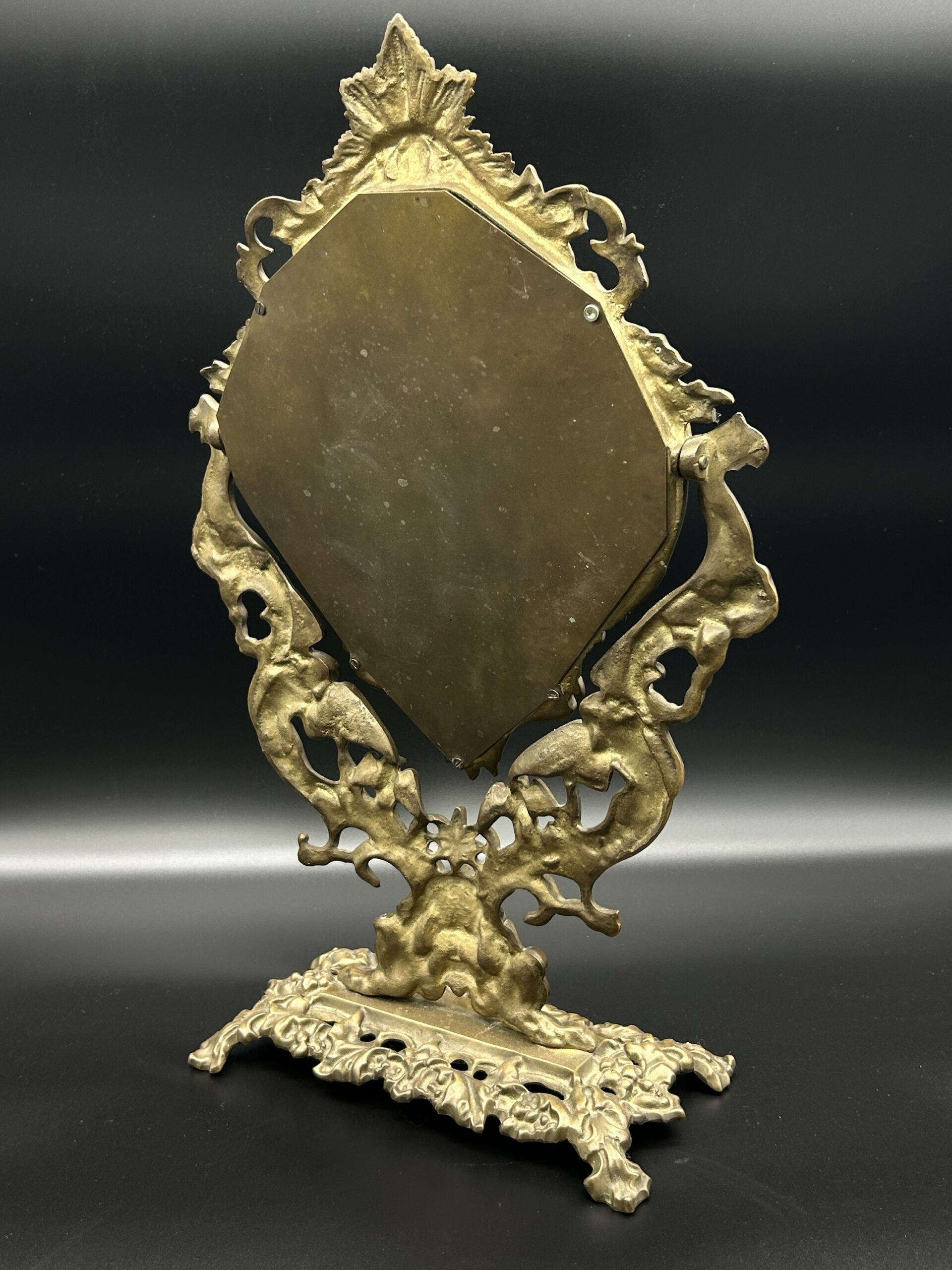 Lustro dekoracyjne mosiężne secesyjne - obrazek 2