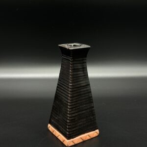 Świecznik ceramiczny brązowy