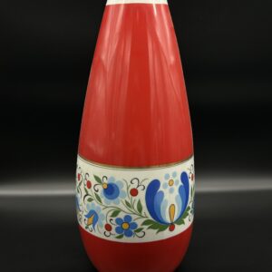 Wazon ceramiczny czerwony ludowy - „Lubiana”