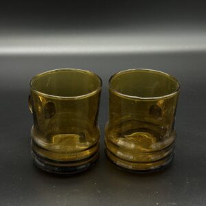 Zestaw szklanek bursztynowych