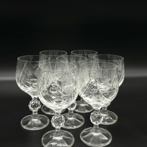 Zestaw 7 kieliszków kryształowych przezroczystych