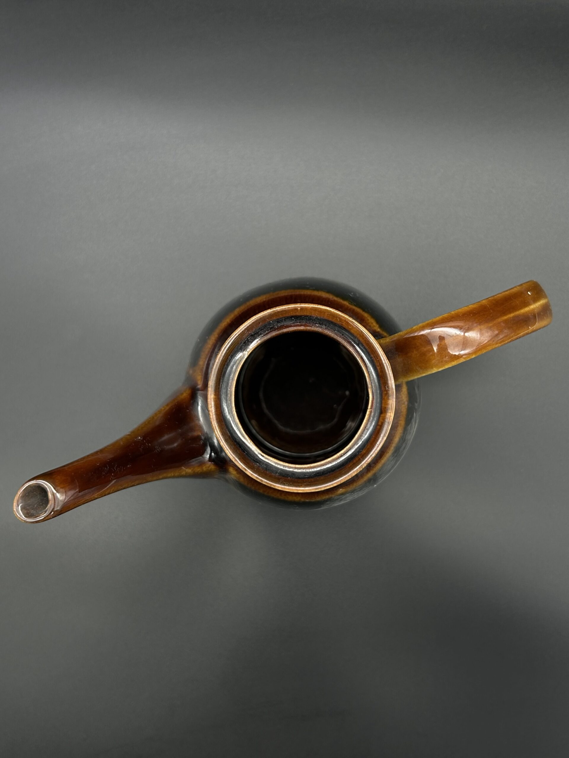 Dzbanek ceramiczny brązowy vintage - obrazek 2