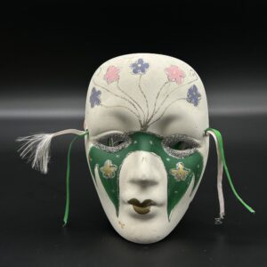 Maska dekoracyjna wenecka zielono-biała