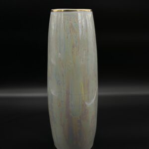 Wazon perłowy z połyskiem i złotym rantem