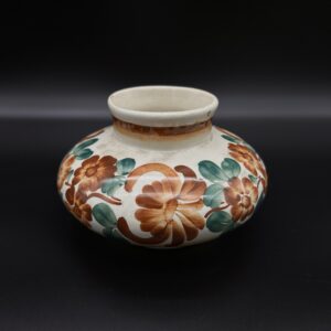 Ceramiczny wazon z motywem kwiatowym – „Włocławek”