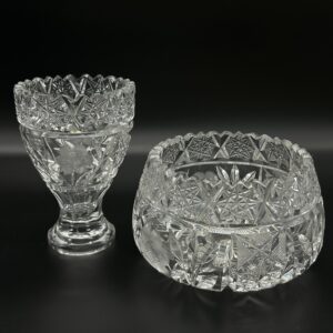 Kryształowe misy – komplet 2 sztuk o głębokim szlifie
